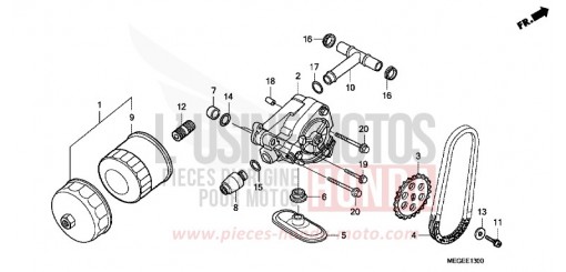 POMPE A HUILE VT750CSA de 2010